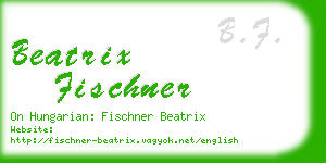beatrix fischner business card